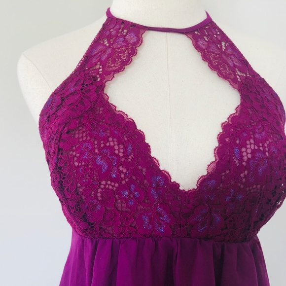 Negligee Large SOMA Raspberry Purple Adjustable Straps Stretchy - Picture 5 of 8